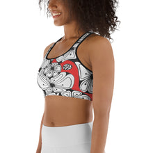 Load image into Gallery viewer, "Zentangled Flowers" Sports bra
