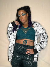 Load image into Gallery viewer, Hand Crocheted Sparkly Teal Festival Summer Top