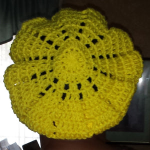 Hand Crocheted Triangle Pattern Beret