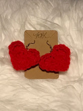 Load image into Gallery viewer, Hand Crocheted Valentine's Day Lovely Heart Earrings!