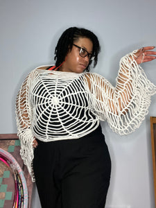 Hand crocheted Spiderweb 🕸️ Sweater
