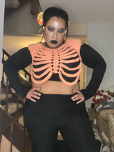 Load image into Gallery viewer, Hand Crocheted Skeleton Ribcage Vest