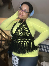 Load image into Gallery viewer, Hand crocheted SpiderWeb Bralette