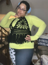Load image into Gallery viewer, Hand crocheted SpiderWeb Bralette
