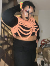 Load image into Gallery viewer, Hand Crocheted Skeleton Ribcage Vest