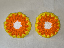 Load image into Gallery viewer, Hand Crocheted Candy 🍭Theme Hair Bun Covers