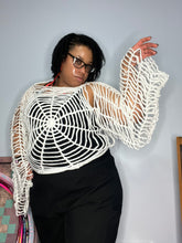 Load image into Gallery viewer, Hand crocheted Spiderweb 🕸️ Sweater