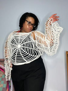 Hand crocheted Spiderweb 🕸️ Sweater