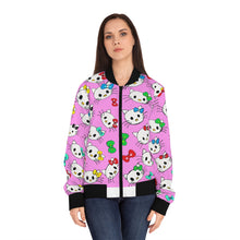 Load image into Gallery viewer, Hello Kitty Inspired Women&#39;s Bomber Jacket (AOP)