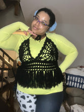 Load image into Gallery viewer, Hand crocheted SpiderWeb Bralette