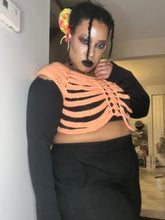 Load image into Gallery viewer, Hand Crocheted Skeleton Ribcage Vest