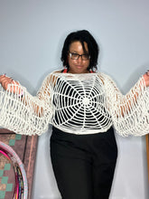 Load image into Gallery viewer, Hand crocheted Spiderweb 🕸️ Sweater