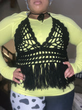 Load image into Gallery viewer, Hand crocheted SpiderWeb Bralette