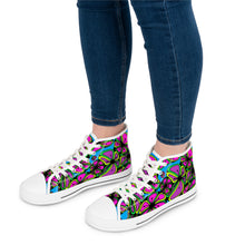 Load image into Gallery viewer, Colorful Zentangle Flowers Women&#39;s High Top Sneakers