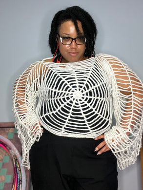 Hand crocheted Spiderweb 🕸️ Sweater