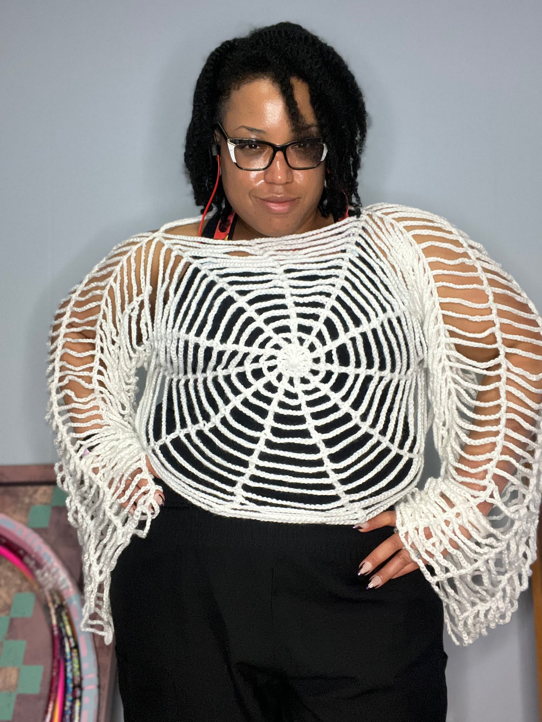 Hand crocheted Spiderweb 🕸️ Sweater