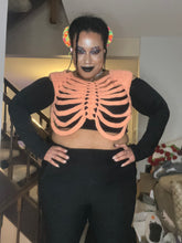 Load image into Gallery viewer, Hand Crocheted Skeleton Ribcage Vest