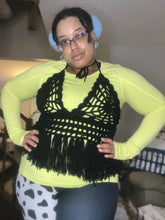 Load image into Gallery viewer, Hand crocheted SpiderWeb Bralette