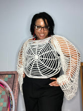 Load image into Gallery viewer, Hand crocheted Spiderweb 🕸️ Sweater