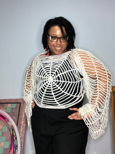 Hand crocheted Spiderweb 🕸️ Sweater