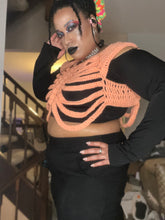 Load image into Gallery viewer, Hand Crocheted Skeleton Ribcage Vest
