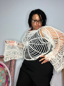 Hand crocheted Spiderweb 🕸️ Sweater
