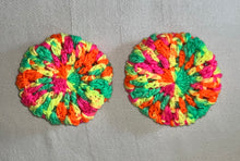 Load image into Gallery viewer, Hand Crocheted Candy 🍭Theme Hair Bun Covers