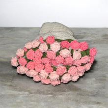 Load image into Gallery viewer, Hand Crocheted Gradient Pink Roses Bouquet Blanket