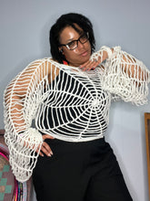 Load image into Gallery viewer, Hand crocheted Spiderweb 🕸️ Sweater