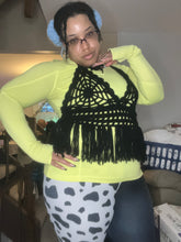 Load image into Gallery viewer, Hand crocheted SpiderWeb Bralette
