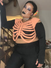 Load image into Gallery viewer, Hand Crocheted Skeleton Ribcage Vest