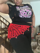 Load image into Gallery viewer, Hand crochet Spider-Web Bandana with Pearls