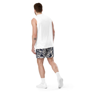 Sketchbook Zentangled Unisex mesh shorts