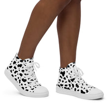 Load image into Gallery viewer, Cruella Dalmatians Spots Inspired Women’s high top canvas shoes