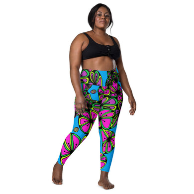 Trippy FlowerWall Leggings with pockets