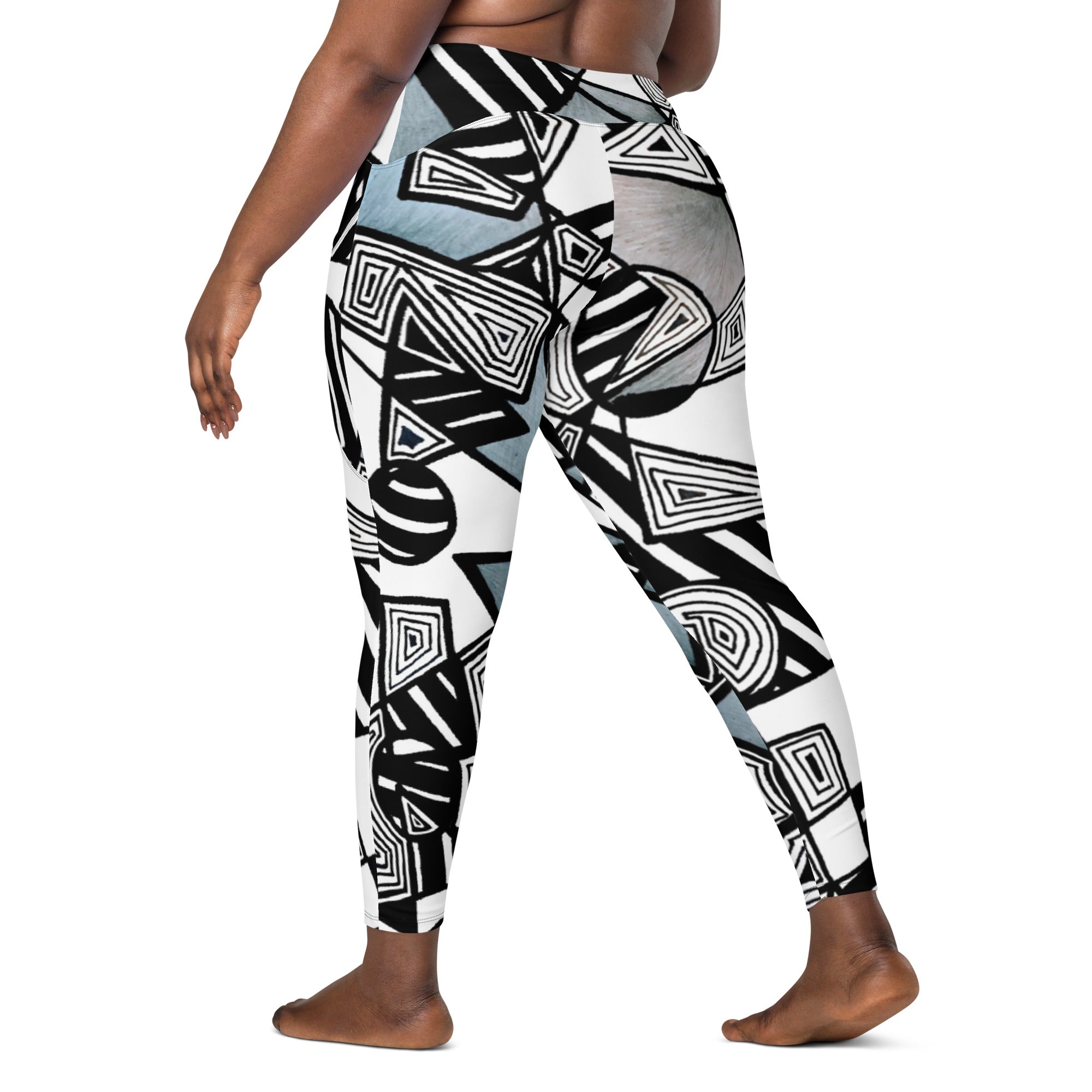 Cubism Abstract Sketchbook Art Leggings with pockets – Kalamity