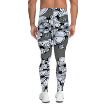 Load image into Gallery viewer, &quot;Zentangled Grey Wild Flowers&quot; Men&#39;s Leggings