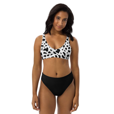 Cruella DeVil Two-Toned Dalmatian Spots Recycled high-waisted bikini