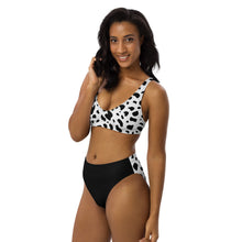 Load image into Gallery viewer, Cruella DeVil Two-Toned Dalmatian Spots Recycled high-waisted bikini