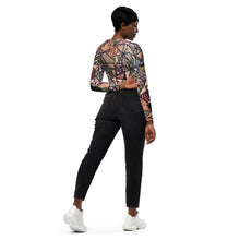 Load image into Gallery viewer, Abstract Pandora&#39;s Box Recycled long-sleeve crop top