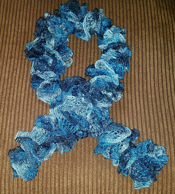 Aquamarine theme Frilly Scarf