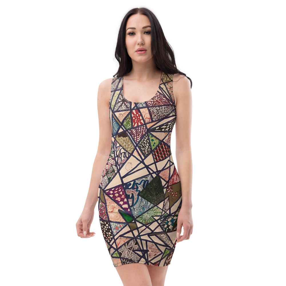 Zentangled Paradox Sublimation Cut & Sew Dress